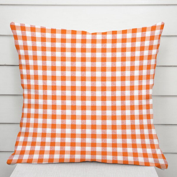 Biante Dekorační povlak na polštář Rebeka RE-005 Oranžovo-bílá kostka střední 40 x 40 cm