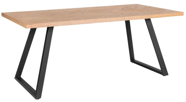Bizzotto Jídelní stůl Dukat 180 x 90 cm s černou podnoží