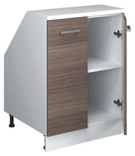 Kuchyňská skříňka pod šikmou střechu Vicco R-Line Ušlechtilá šedá 60 cm se 2 dveřmi, korpus skříně hloubka 60 cm, Model 60116