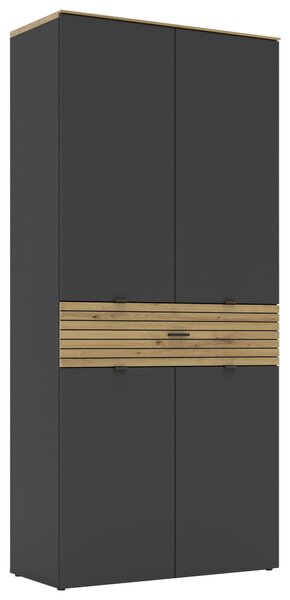 BOTNÍK, barvy grafitu, dub artisan, 90/196/41 cm Voleo - Online Only šatny & botníky, Online Only