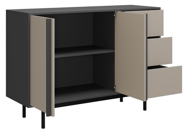 Komoda Wektus 3S2D WK07, Barva: antracit / aloe 5903211424984