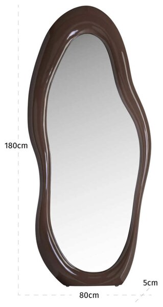 Richmond Hnědé stojací zrcadlo Zia 180 cm