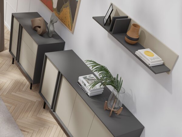 Komoda Wektus 4D WK06, Barva: antracit / aloe 5903211424953