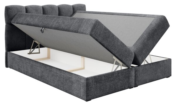 KONDELA Boxspringová postel, 120x200, tmavě šedá, NEGRY