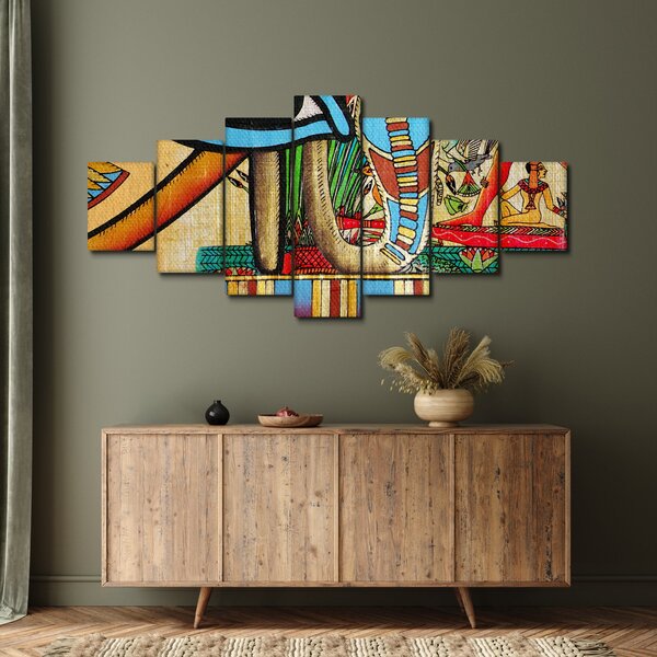 Obraz s egyptskými motivy (210x100 cm)