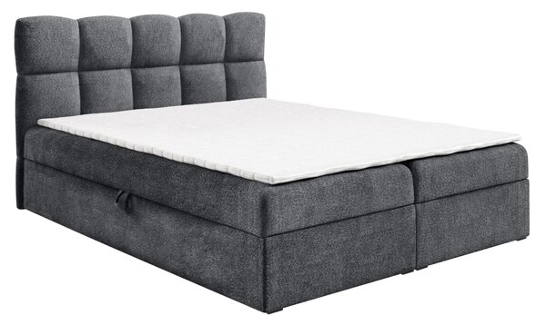 KONDELA Boxspringová postel, 120x200, tmavě šedá, NEGRY