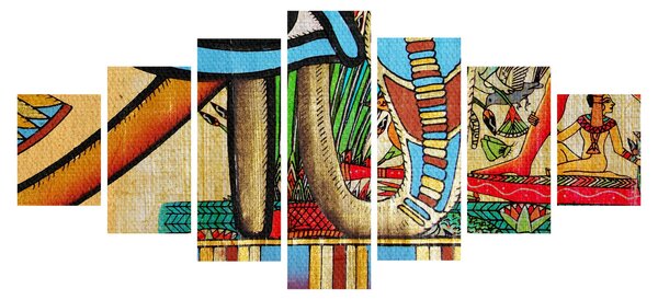 Obraz s egyptskými motivy (210x100 cm)