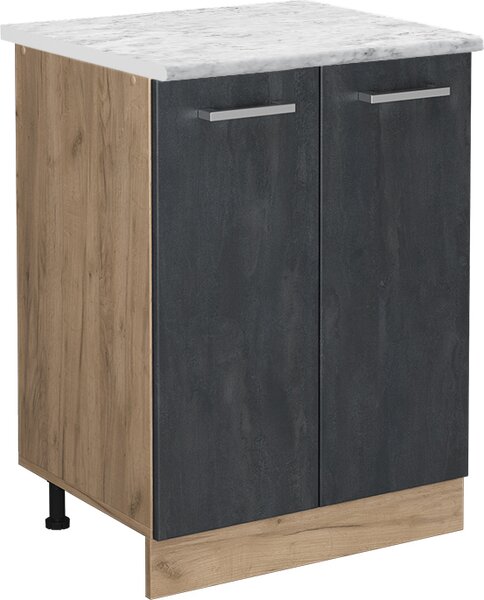 Spodní skříňka kuchyňské linky Vicco R-Line Černý beton 60 cm PD Mramor, Model 47514