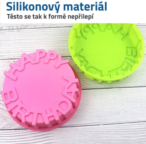 Silikonová forma na pečení - Happy birthday
