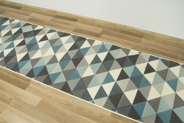 Balta Běhoun LUNA 503430/95832 trojúhelníky modrý Šíře: 60 cm