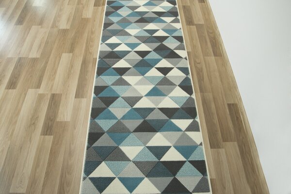 Balta Běhoun LUNA 503430/95832 trojúhelníky modrý Šíře: 60 cm