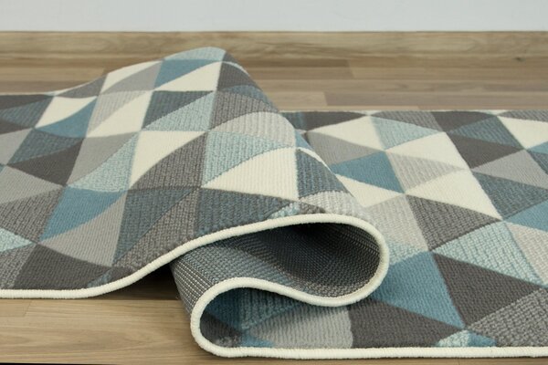 Balta Běhoun LUNA 503430/95832 trojúhelníky modrý Šíře: 60 cm