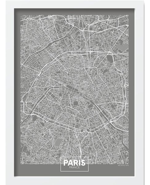 Plakát v rámu 40x55 cm Paris – Wallity