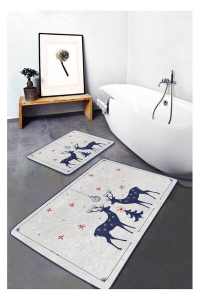 Krémové textilní koupelnové předložky v sadě 2 ks 60x100 cm – Mila Home