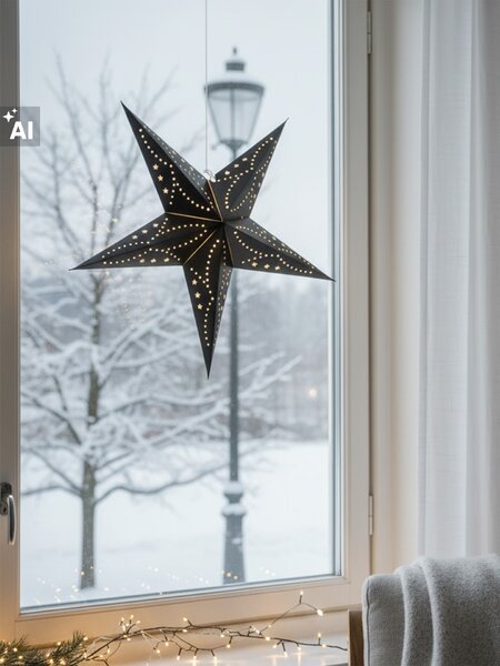 Sinsay - Závěsná LED lampička ve tvaru hvězdy - černá