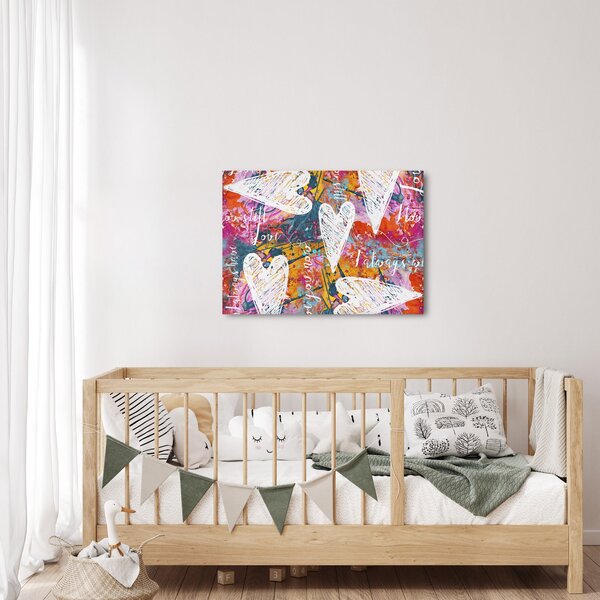 Obraz - Srdce na abstraktním pozadí (70x50 cm)