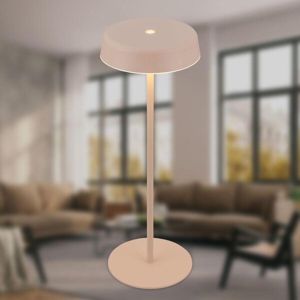BRILONER Pala stolní lampička - 2W, 200lm, bezdrátová, LED, dotykový vypínač, stmívatelné, béžová 7668011
