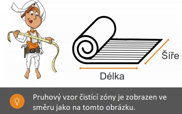 Betap, Běhoun na míru Polo grey (čistící zóna), šíře 60 cm, šedá, chodba / předsíň