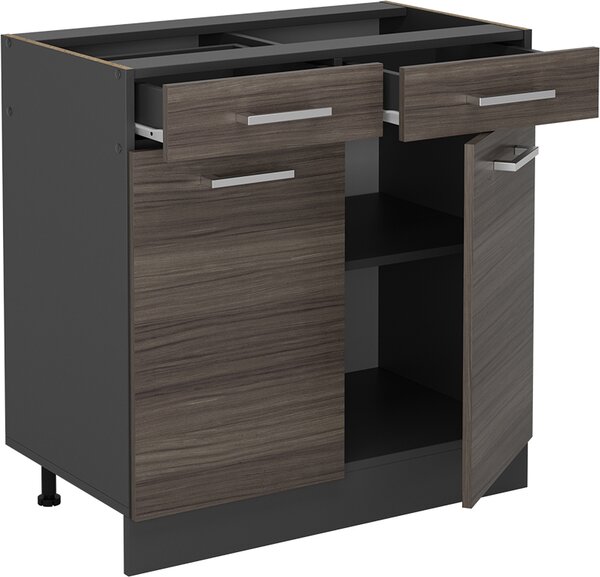 Spodní skříňka kuchyňské linky Vicco R-Line Ušlechtilá šedá 80 cm bez pracovní desky, Model 53665