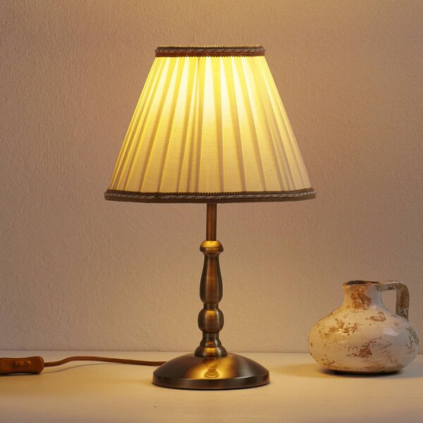 ORION Stolní lampa Rosella vysoká 40 cm, Bronz / starožitná mosaz, Obývací pokoj / jídelna, kov, Starožitný
