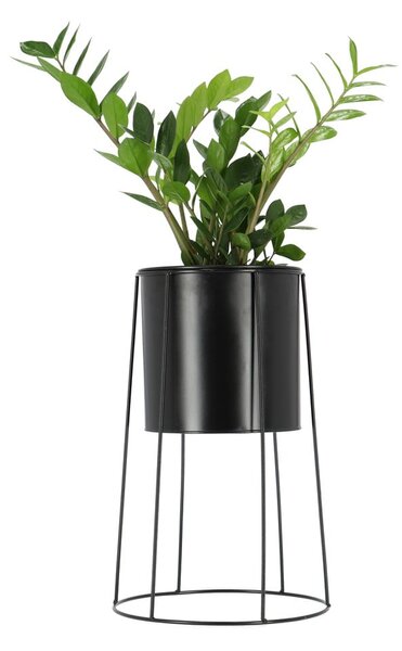Černý držák na květináč Esschert Design Planter