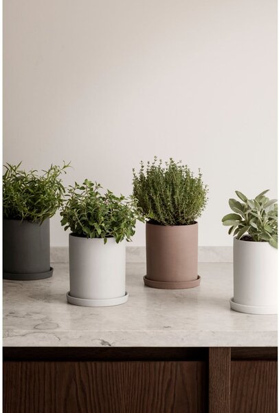 Růžový porcelánový květináč Blomus Nona