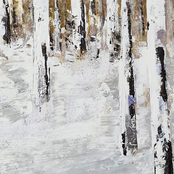 Ručně malovaný obraz 70x70 cm Birch Wood – Wallity