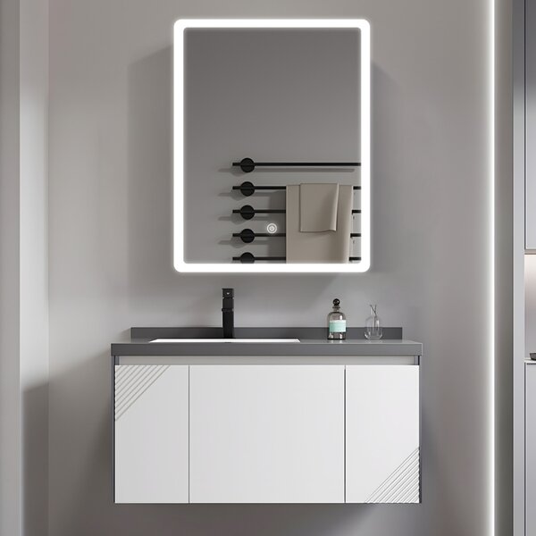 SensaHome zrcadlová skříňka s LED osvětlením - Koupelnová skříňka - 3 barvy LED - 50 x 70 cm
