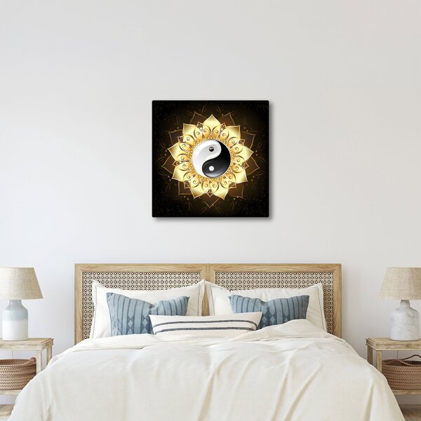 Obraz - Zlatý Yin-Yang (30x30 cm)