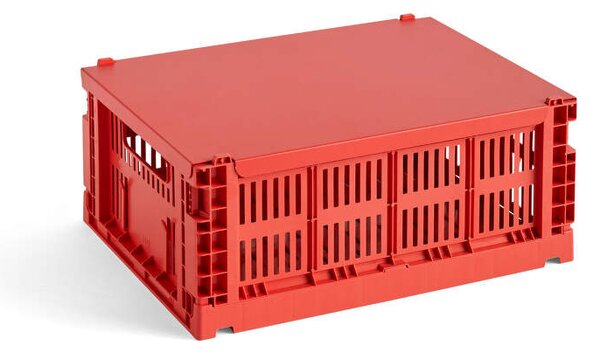 HAY Kovové víko Colour Crate Medium, red