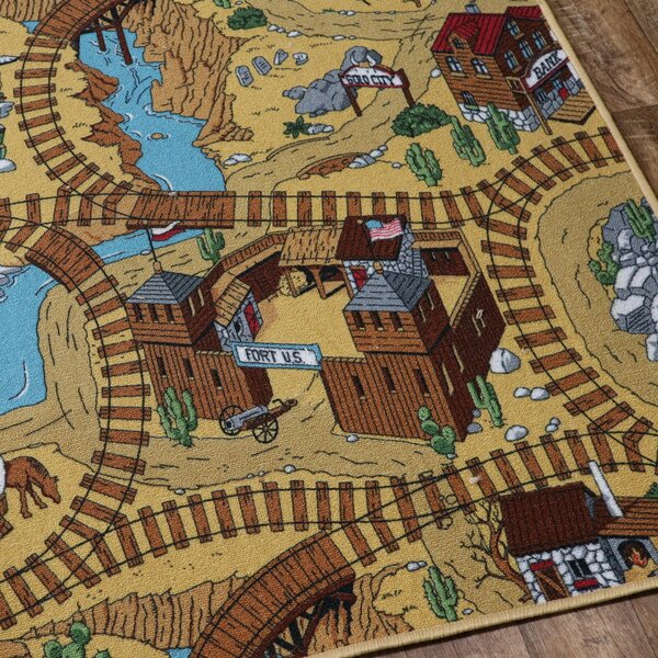 AladinWorld Expres, Dětský kusový koberec Western, 50x200, vícebarevná, dětský pokoj