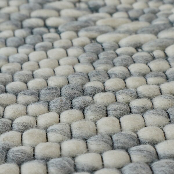 Asra, Kusový ručně tkaný koberec Woolen 4 Grey, 150x240, šedá, ložnice