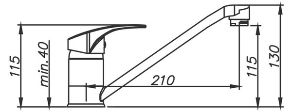 SET SINKS 800 nerezový dřez + baterie, mat/chrom