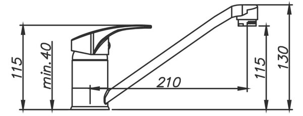 SET SINKS N49 nerezový dřez + baterie, mat/chrom
