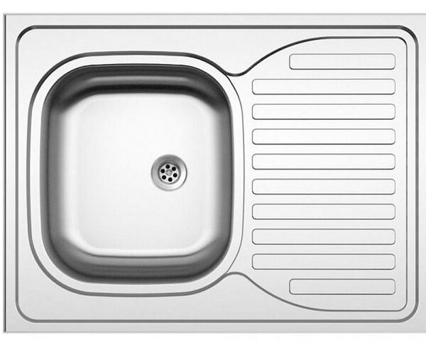 SET SINKS 800 nerezový dřez + baterie, mat/chrom
