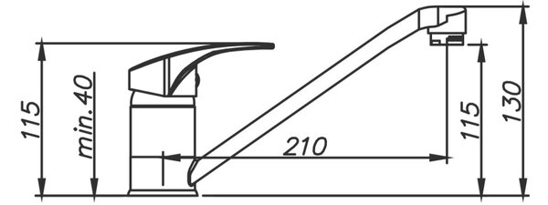 SET SINKS N29 nerezový dřez + baterie, mat/chrom
