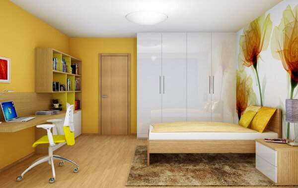 Interiérové dveře Doornite plné - fólie buk, pravé "90", zámek pro BB, voština