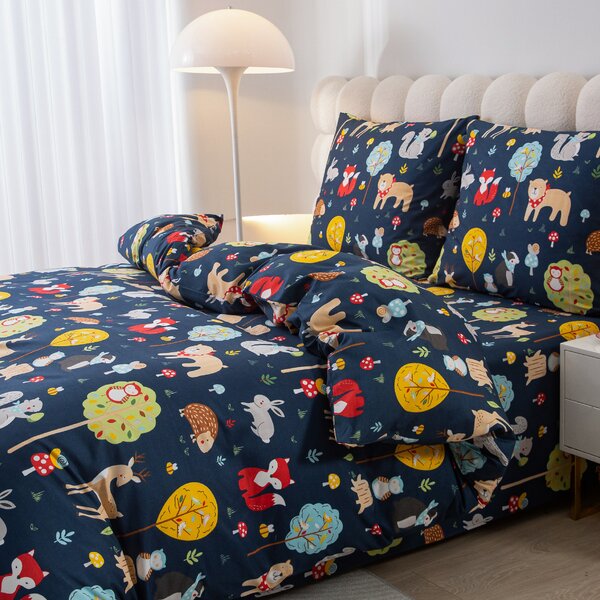Povlečení z mikrovlákna ANIMALS modré Rozměr povlečení: 70 x 90 cm | 140 x 200 cm