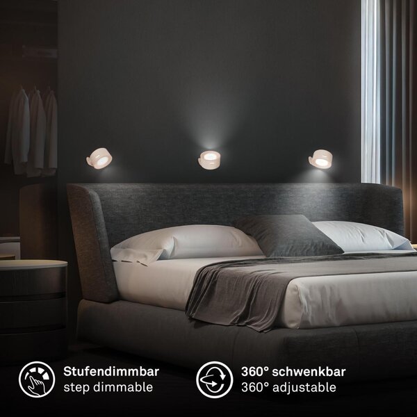 BRILONER Tari nástěnné bodové svítidlo - 1,6W, 160lm, LED, nabíjecí, CCT, stmívatelné, bezdrátové, béžová 3896011