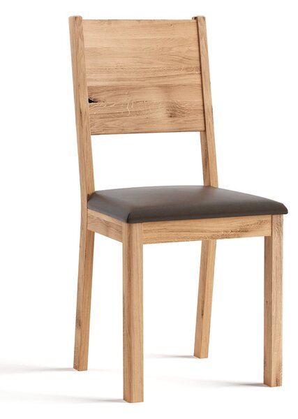 Dubová židle 01-BR, masiv, hnědá
