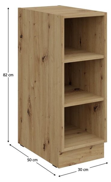 Kondela Dolní kuchyňská skříňka Frisbo / Arsany 30 D OTW BB - dub artisan