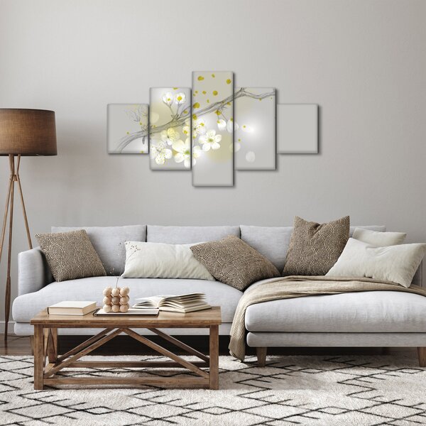 Obraz rozkvetlé větvičky (125x70 cm)
