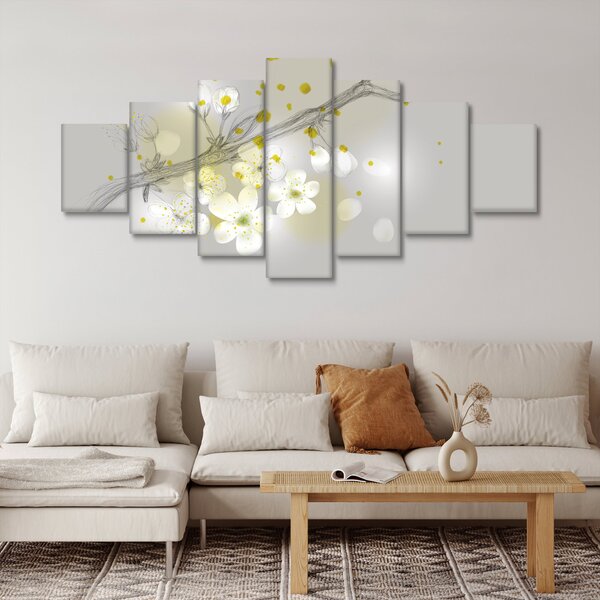 Obraz rozkvetlé větvičky (210x100 cm)