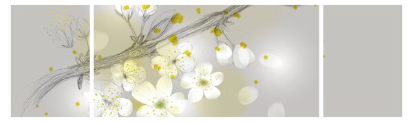 Obraz rozkvetlé větvičky (170x50 cm)