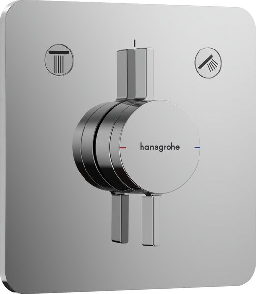 Hansgrohe DuoTurn Q Baterie pod omítku pro 2 spotřebiče, chrom 75414000