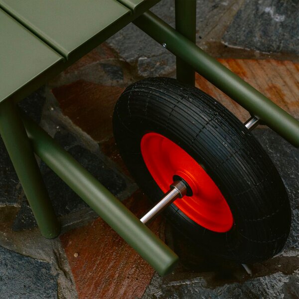 Weltevree designové zahradní lavice Wheelbench Aluminum