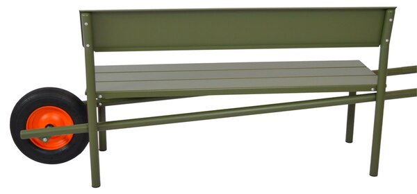 Weltevree designové zahradní lavice Wheelbench Aluminum