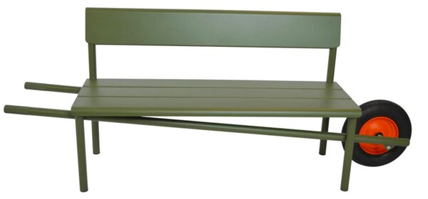 Weltevree designové zahradní lavice Wheelbench Aluminum