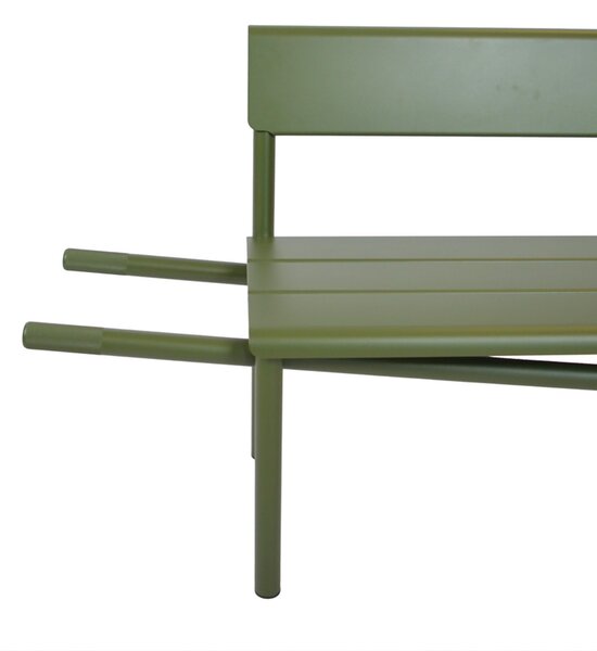 Weltevree designové zahradní lavice Wheelbench Aluminum