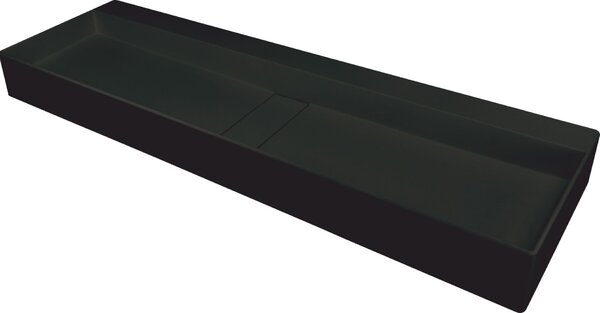 Deante Blur umyvadlo 120x40 cm obdélníkový na pult černá matný CQB_NU2S